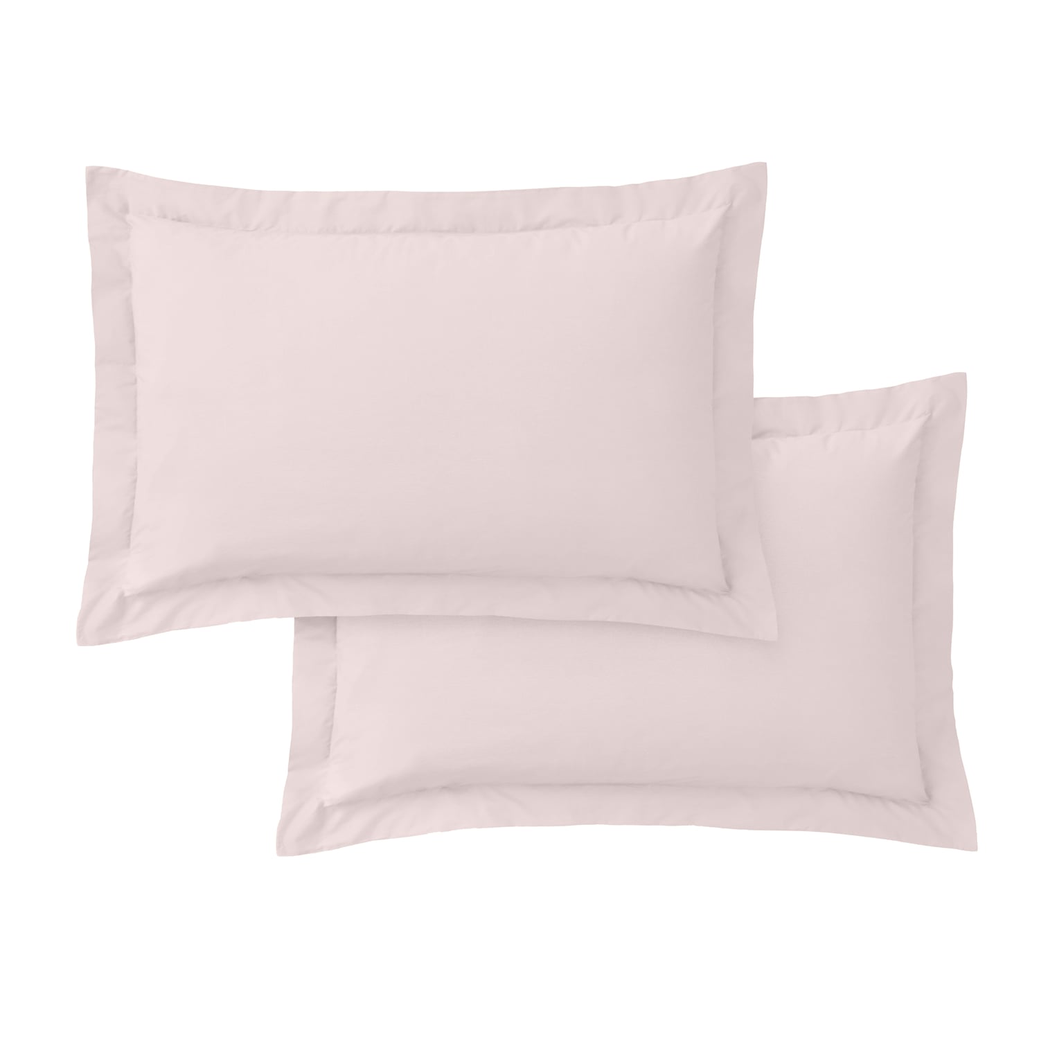Bianca Fine Linens 200 Thread Count Cotton Percale Pillowcases - 200 Thread Count Percale Oxford Pillowcase Pair Blush