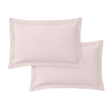 Bianca Fine Linens 200 Thread Count Cotton Percale Pillowcases - 200 Thread Count Percale Oxford Pillowcase Pair Blush