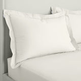 Bianca Fine Linens 200 Thread Count Cotton Percale Pillowcases - 200 Thread Count Percale Oxford Pillowcase Pair Cream