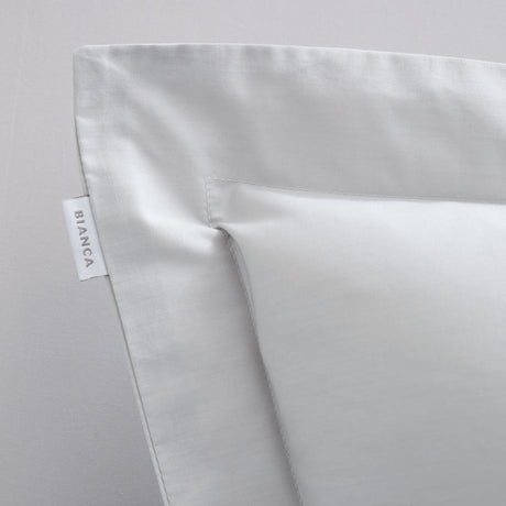 Bianca Fine Linens 200 Thread Count Cotton Percale Pillowcases - 200 Thread Count Percale Oxford Pillowcase Pair Grey