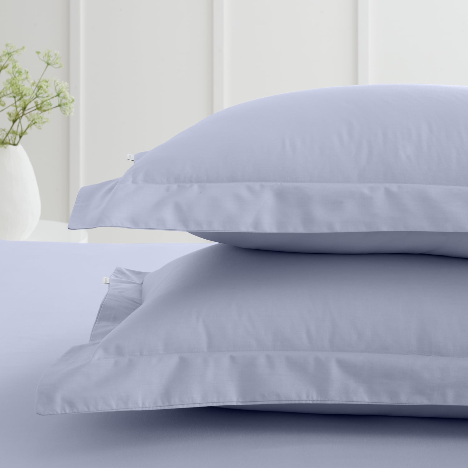 Bianca Fine Linens 200 Thread Count Cotton Percale Pillowcases - 200 Thread Count Percale Oxford Pillowcase Pair