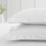Bianca Fine Linens 200 Thread Count Cotton Percale Pillowcases - 200 Thread Count Percale Oxford Pillowcase Pair White