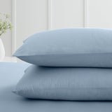 Bianca Fine Linens 200 Thread Count Cotton Percale Pillowcases - 200 Thread Count Percale Standard Pillowcases Blue