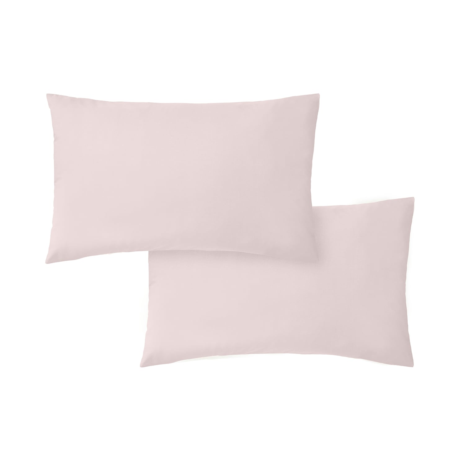 Bianca Fine Linens 200 Thread Count Cotton Percale Pillowcases - 200 Thread Count Percale Standard Pillowcase Pair Blush