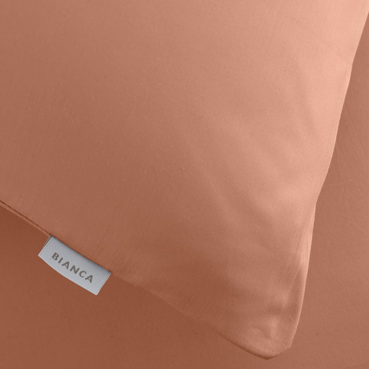 Bianca Fine Linens 200 Thread Count Cotton Percale Pillowcases - 200 Thread Count Percale Standard Pillowcase Pair Clay