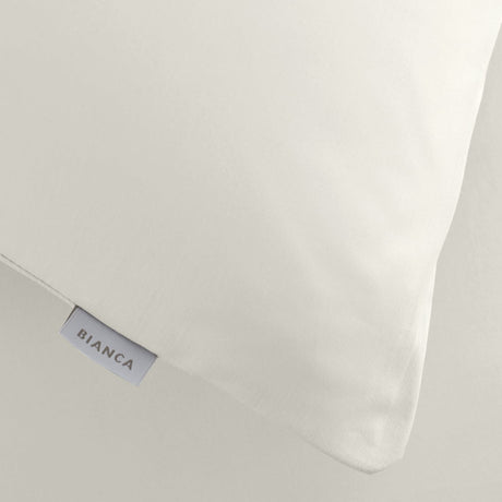 Bianca Fine Linens 200 Thread Count Cotton Percale Pillowcases - 200 Thread Count Percale Standard Pillowcase Pair Cream