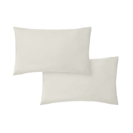 Bianca Fine Linens 200 Thread Count Cotton Percale Pillowcases - 200 Thread Count Percale Standard Pillowcase Pair Cream