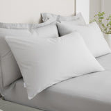 Bianca Fine Linens 200 Thread Count Cotton Percale Pillowcases - 200 Thread Count Percale Standard Pillowcase Pair Grey