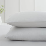 Bianca Fine Linens 200 Thread Count Cotton Percale Pillowcases - 200 Thread Count Percale Standard Pillowcase Pair Grey