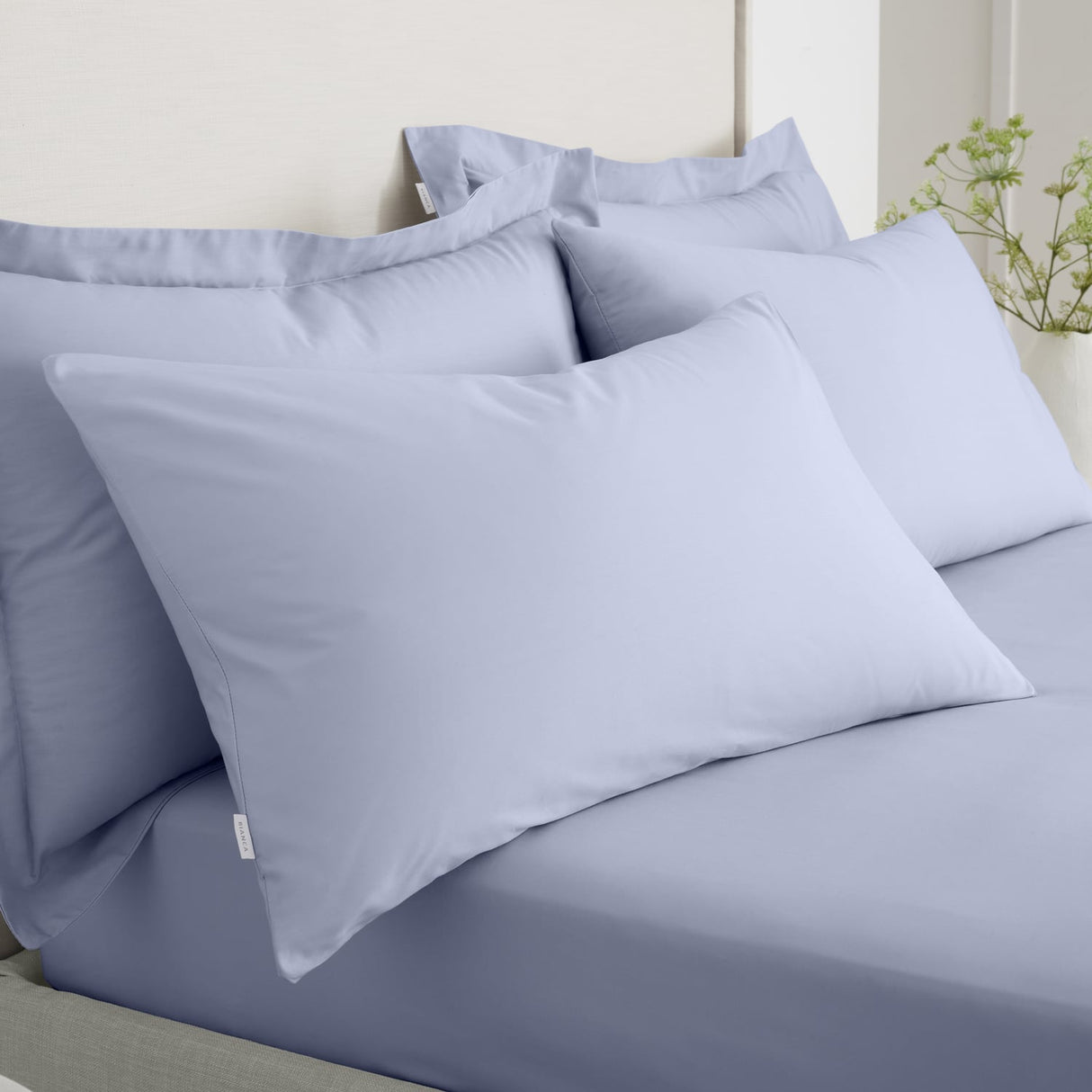 Bianca Fine Linens 200 Thread Count Cotton Percale Pillowcases - 200 Thread Count Percale Standard Pillowcase Pair