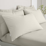 Bianca Fine Linens 200 Thread Count Cotton Percale Pillowcases - 200 Thread Count Percale Standard Pillowcase Pair Natural