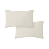 Bianca Fine Linens 200 Thread Count Cotton Percale Pillowcases - 200 Thread Count Percale Standard Pillowcase Pair Natural