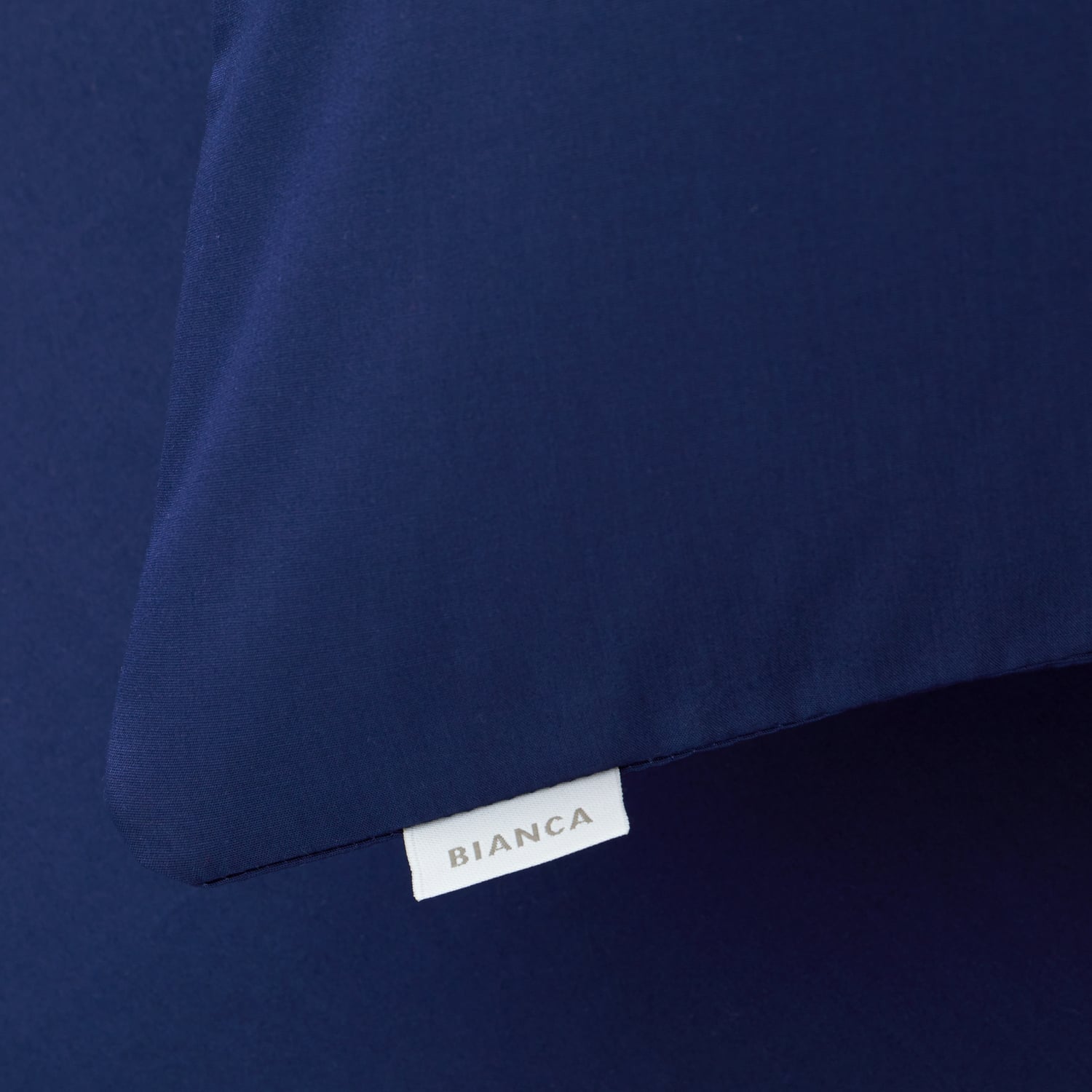 Bianca Fine Linens 200 Thread Count Cotton Percale Pillowcases - 200 Thread Count Percale Standard Pillowcase Pair Navy