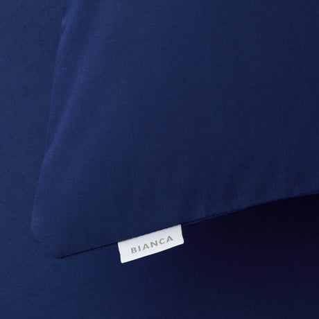 Bianca Fine Linens 200 Thread Count Cotton Percale Pillowcases - 200 Thread Count Percale Standard Pillowcase Pair Navy