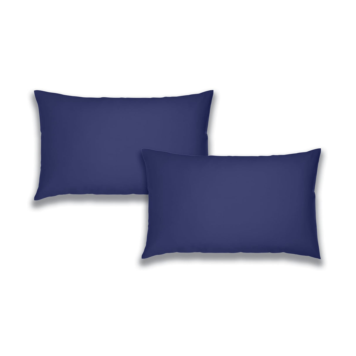 Bianca Fine Linens 200 Thread Count Cotton Percale Pillowcases - 200 Thread Count Percale Standard Pillowcase Pair Navy