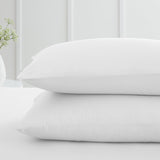 Bianca Fine Linens 200 Thread Count Cotton Percale Pillowcases - 200 Thread Count Percale Standard Pillowcase Pair White