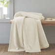 Catherine Lansfield Raschel Velvet Touch Throw – Cream – 130cm x 170cm