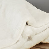 Catherine Lansfield Raschel Velvet Touch Throw – Cream – 130cm x 170cm - Extra Large Raschel Velvet Touch Cream
