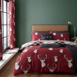 Catherine Lansfield Munro Stag Check Eyelet Curtains Polycotton