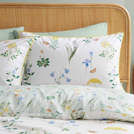 RHS Botanical Cottage Garden Cotton Duvet Cover Set 3