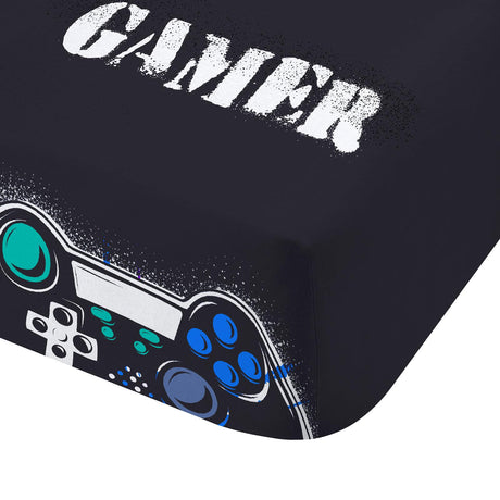 Game Over Fitted Sheet by Catherine Lansfield