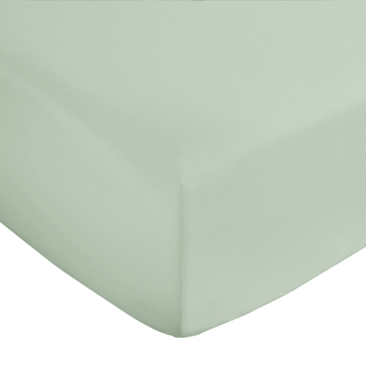Bianca Fine Linens 400 Thread Count Sateen 36cm Deep Green 100% Cotton Fitted Sheet - 400 Thread Count Cotton Fitted Sheet Green