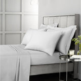 Bianca Fine Linens 400 Thread Count Sateen 36cm Deep Dove Grey 100% Cotton Fitted Sheet - 400 Thread Count Cotton Fitted Sheet Grey