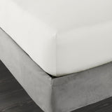 Bianca 400 Thread Count Sateen 36cm Deep Cream 100% Cotton Fitted Sheet - 400 Thread Count Cotton Fitted Sheet Ivory