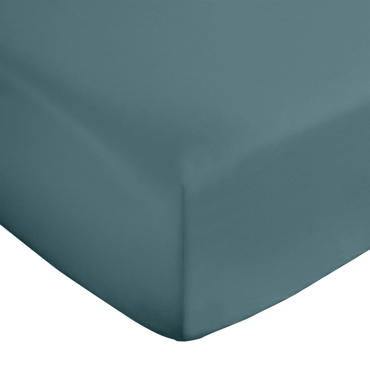 Bianca 400 Thread Count Sateen 36cm Deep Teal 100% Cotton Fitted Sheet - 400 Thread Count Cotton Fitted Sheet Teal