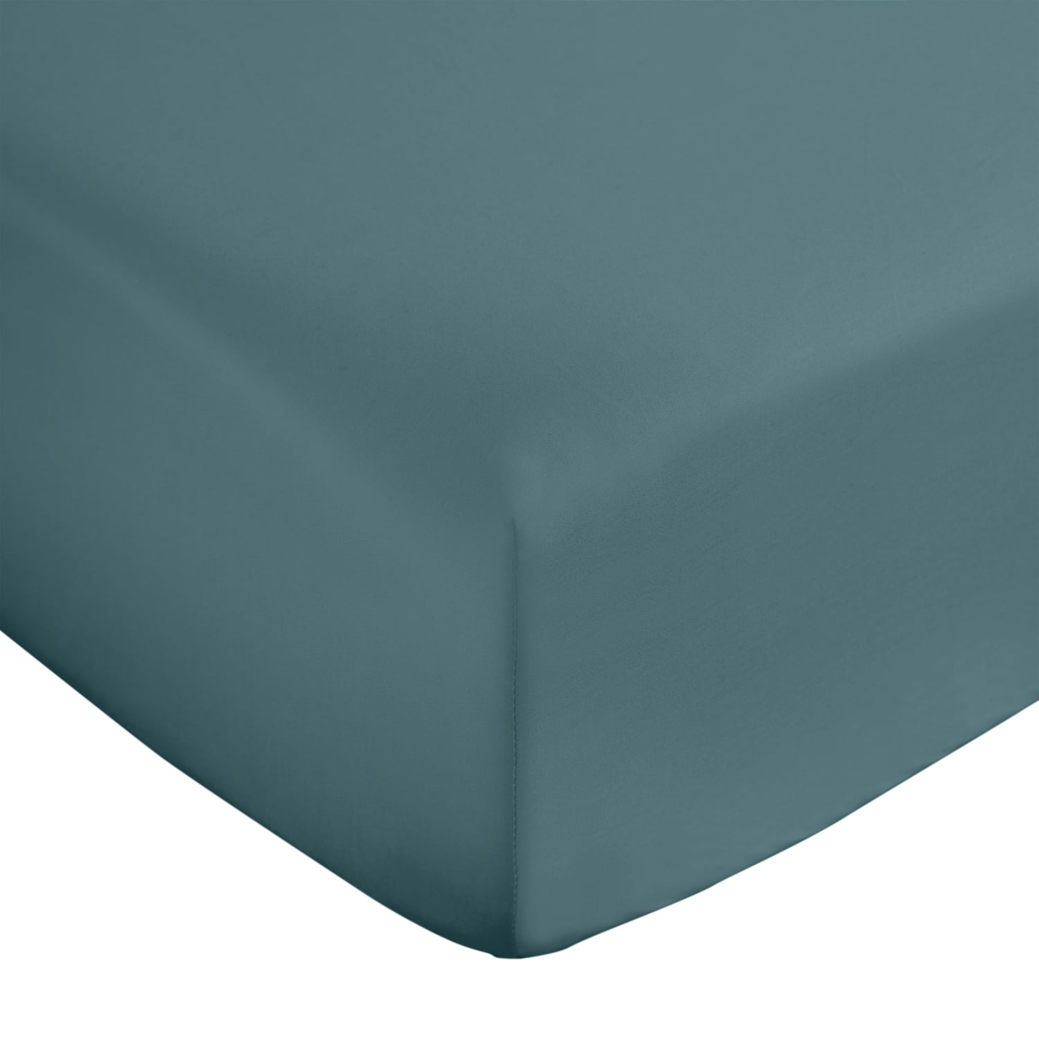 Bianca 400 Thread Count Sateen 36cm Deep Teal 100% Cotton Fitted Sheet - 400 Thread Count Cotton Fitted Sheet Teal