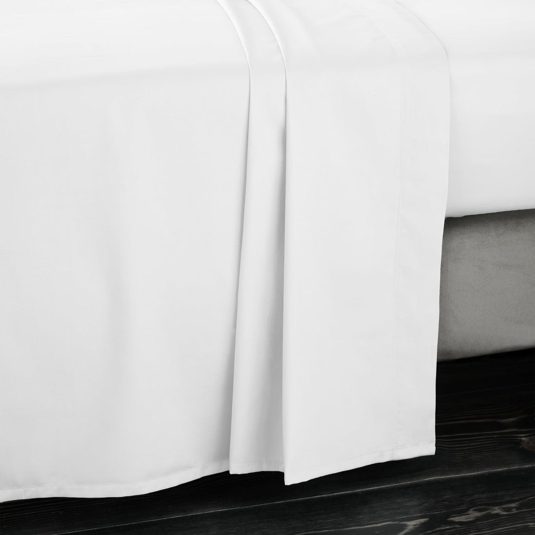 Bianca Fine Linens 400 Thread Count Sateen White 100% Cotton Flat Sheet