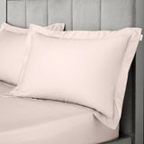 Bianca Fine Linens 400 Thread Count Cotton Sateen Pillowcases - 400 Thread Count Cotton Oxford Pillowcase Pair Blush