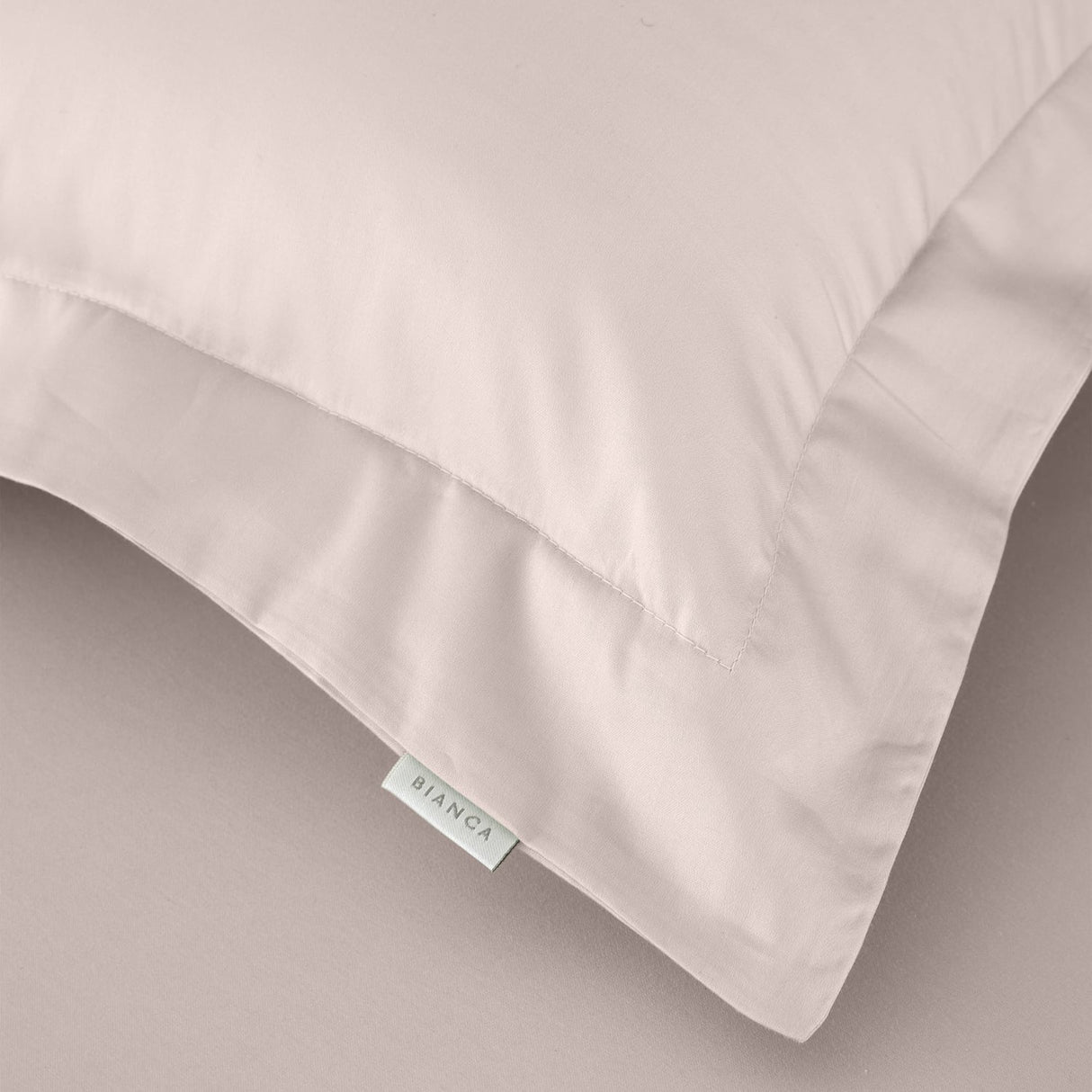 Bianca Fine Linens 400 Thread Count Cotton Sateen Pillowcases - 400 Thread Count Cotton Oxford Pillowcase Pair Blush