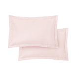 Bianca Fine Linens 400 Thread Count Cotton Sateen Pillowcases - 400 Thread Count Cotton Oxford Pillowcase Pair Blush