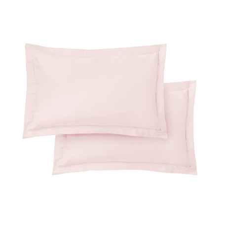 Bianca Fine Linens 400 Thread Count Cotton Sateen Pillowcases - 400 Thread Count Cotton Oxford Pillowcase Pair Blush