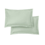 Bianca Fine Linens 400 Thread Count Cotton Sateen Pillowcases - 400 Thread Count Cotton Oxford Pillowcase Pair Green