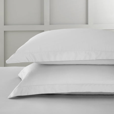 Bianca Fine Linens 400 Thread Count Cotton Sateen Pillowcases - 400 Thread Count Cotton Oxford Pillowcase Pair Grey
