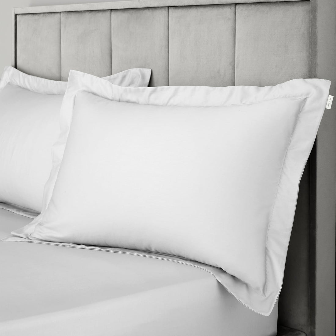 Bianca Fine Linens 400 Thread Count Cotton Sateen Pillowcases - Dove Grey