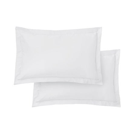 Bianca Fine Linens 400 Thread Count Cotton Sateen Pillowcases - 400 Thread Count Cotton Oxford Pillowcase Pair Grey