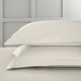 Bianca Fine Linens 400 Thread Count Cotton Sateen Pillowcases - 400 Thread Count Cotton Oxford Pillowcase Pair Oyster