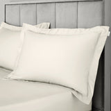 Bianca Fine Linens 400 Thread Count Cotton Sateen Pillowcases - 400 Thread Count Cotton Oxford Pillowcase Pair Oyster
