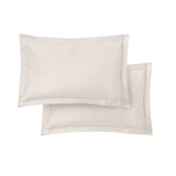 Bianca Fine Linens 400 Thread Count Cotton Sateen Pillowcases - 400 Thread Count Cotton Oxford Pillowcase Pair Oyster