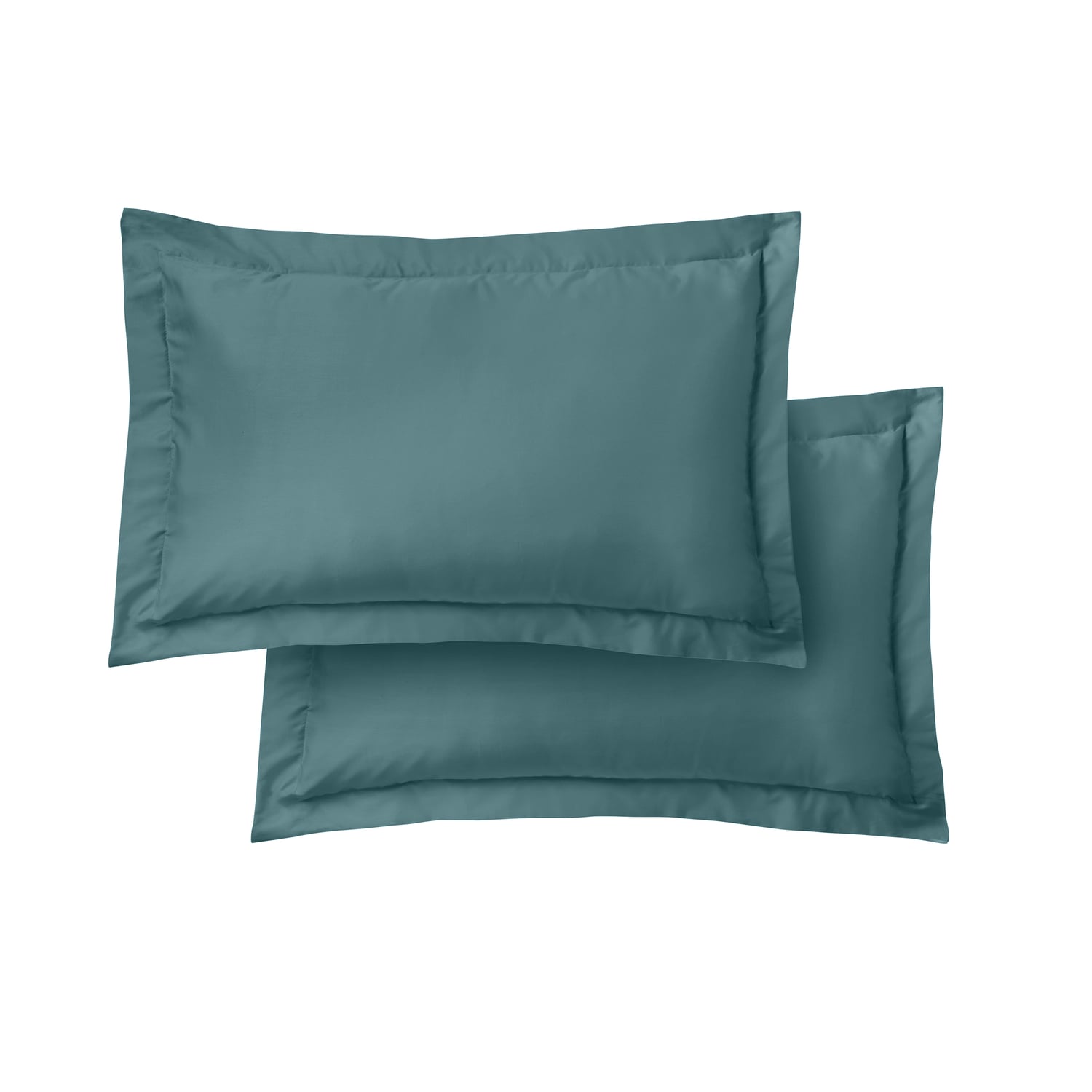Bianca Fine Linens 400 Thread Count Cotton Sateen Pillowcases - 400 Thread Count Cotton Oxford Pillowcase Pair Teal