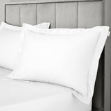 Bianca Fine Linens 400 Thread Count Cotton Sateen Pillowcases - 400 Thread Count Cotton Oxford Pillowcase Pair White