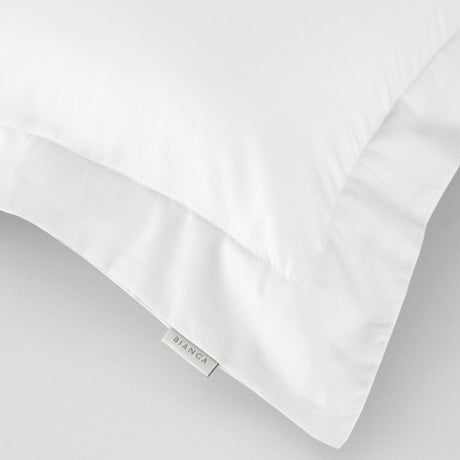 Bianca Fine Linens 400 Thread Count Cotton Sateen Pillowcases - 400 Thread Count Cotton Oxford Pillowcase Pair White