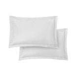 Bianca Fine Linens 400 Thread Count Cotton Sateen Pillowcases - 400 Thread Count Cotton Oxford Pillowcase Pair White