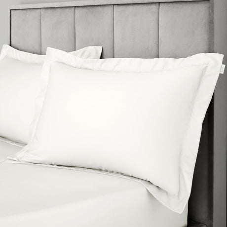 Bianca Fine Linens 400 Thread Count Cotton Sateen Pillowcases - 400 Thread Count Cotton Oxf Pillowcases Ivory