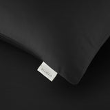 Bianca Fine Linens 400 Thread Count Cotton Sateen Pillowcases - 400 Thread Count Cotton Stanard Pillowcase Pair Black