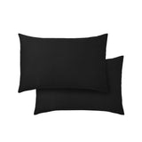 Bianca Fine Linens 400 Thread Count Cotton Sateen Pillowcases - 400 Thread Count Cotton Stanard Pillowcase Pair Black