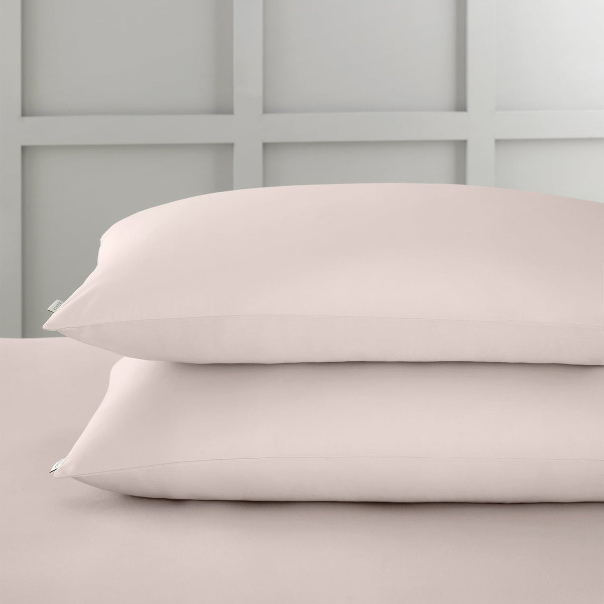 Bianca Fine Linens 400 Thread Count Cotton Sateen Pillowcases - 400 Thread Count Cotton Standard Pillowcase Pair Blush
